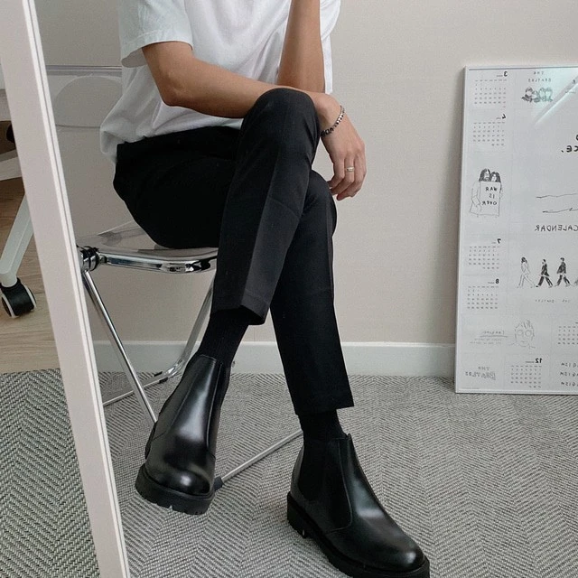 韓國高筒鬆緊切爾西靴