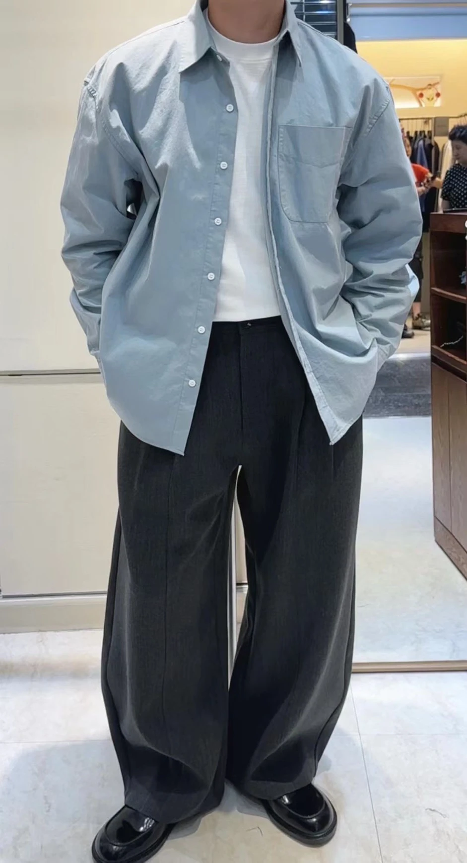 韓版秋冬皺褶彎刀西裝褲｜3色