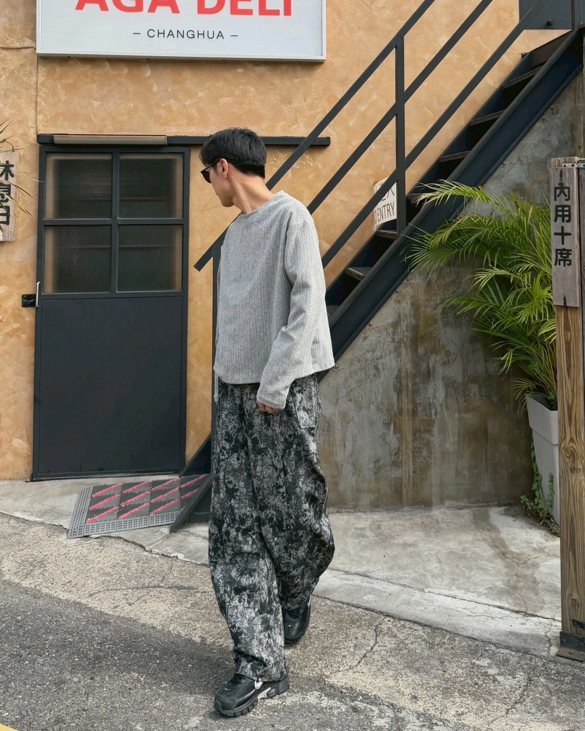 韓國毛呢針織短版長袖上衣｜2色