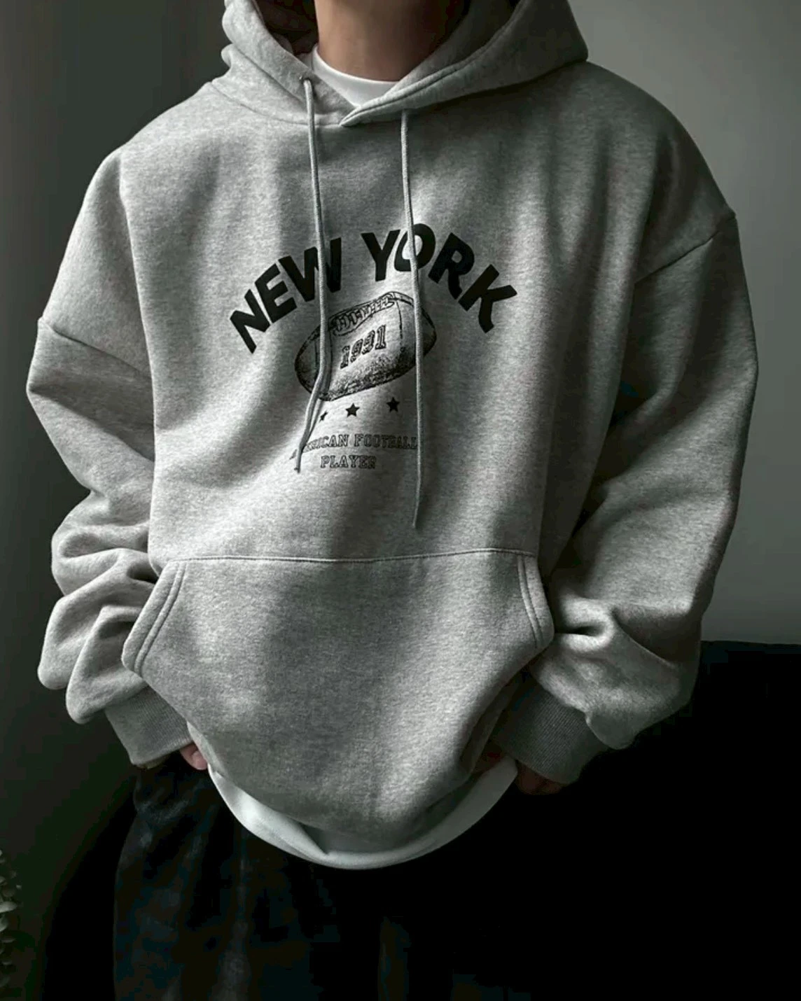 韓國NEW YORK連帽刷毛衛衣｜3色