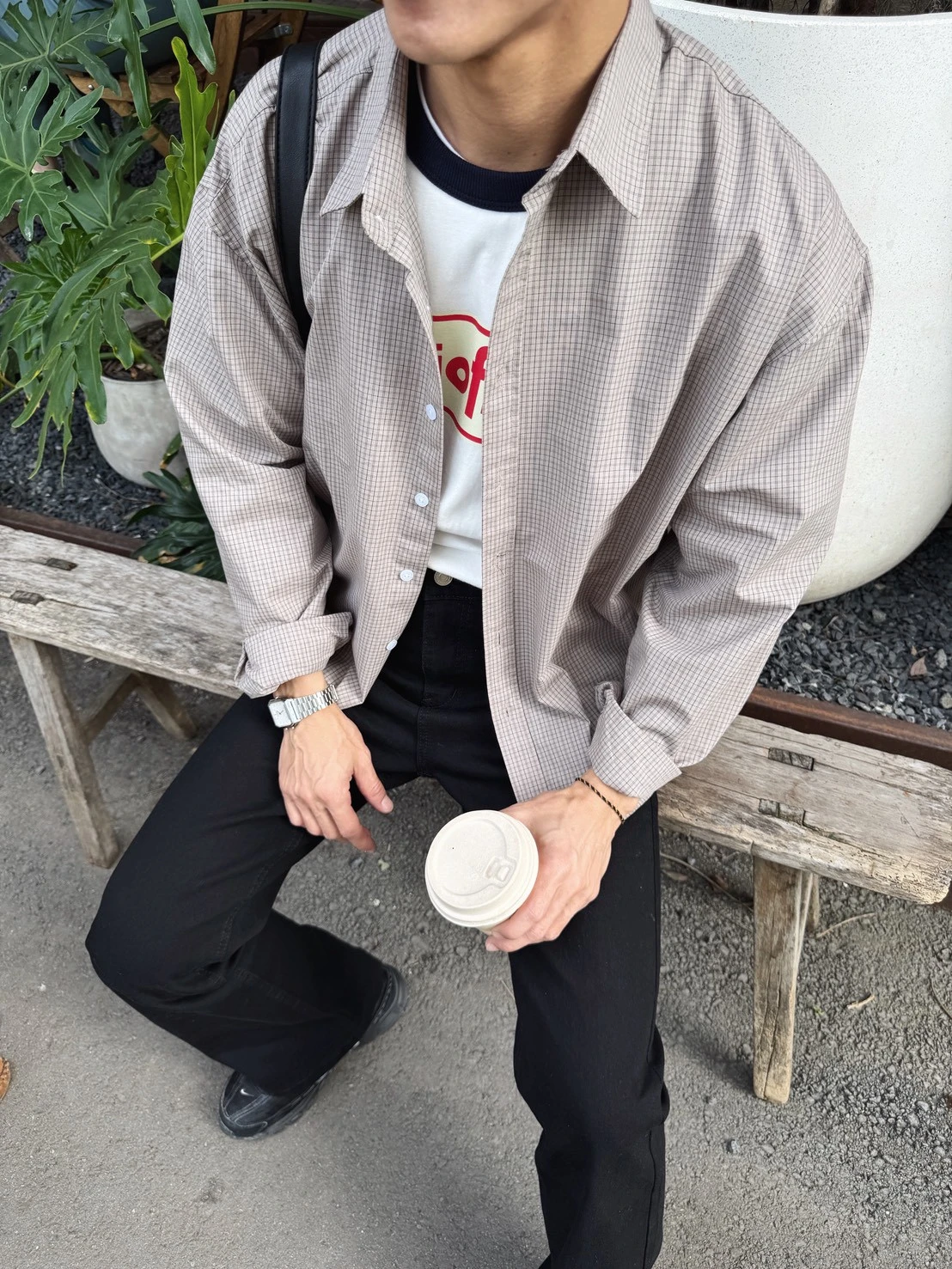 韓國輕盈短版格紋襯衫｜3色