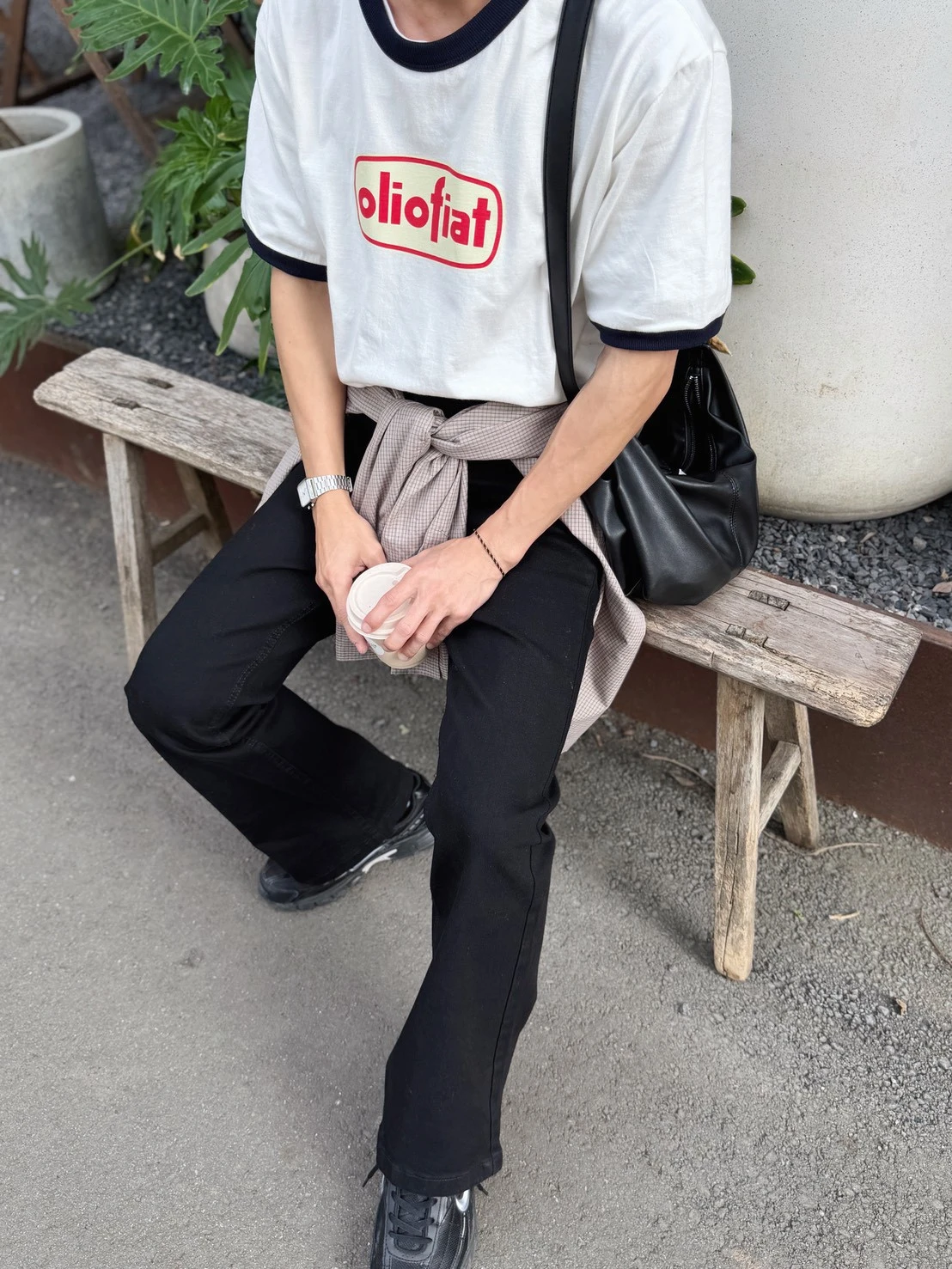 韓國oliofiat印刷滾邊上衣｜3色