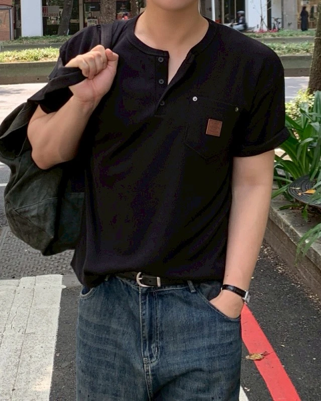 韓國亨利補丁華夫格上衣｜3色