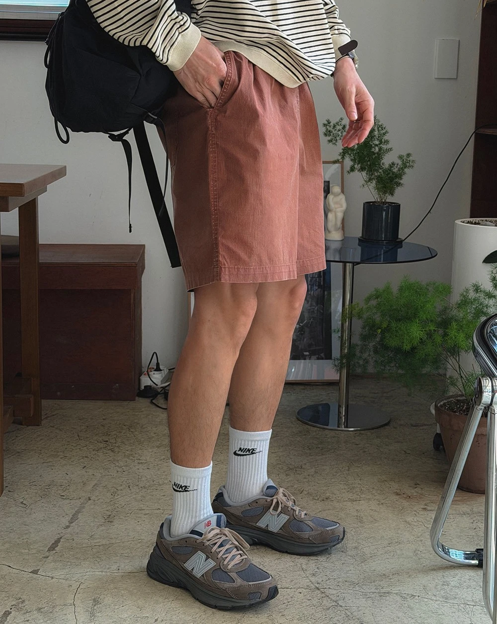 韓國水洗顏料寬鬆短褲｜3色