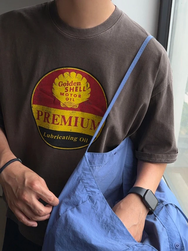 韓國Premium仿舊印刷短TEE｜3色