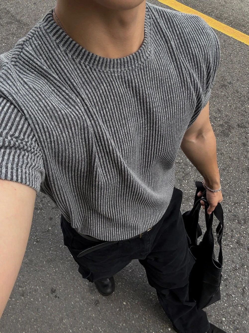 韓國肌肉羅紋短版上衣｜4色