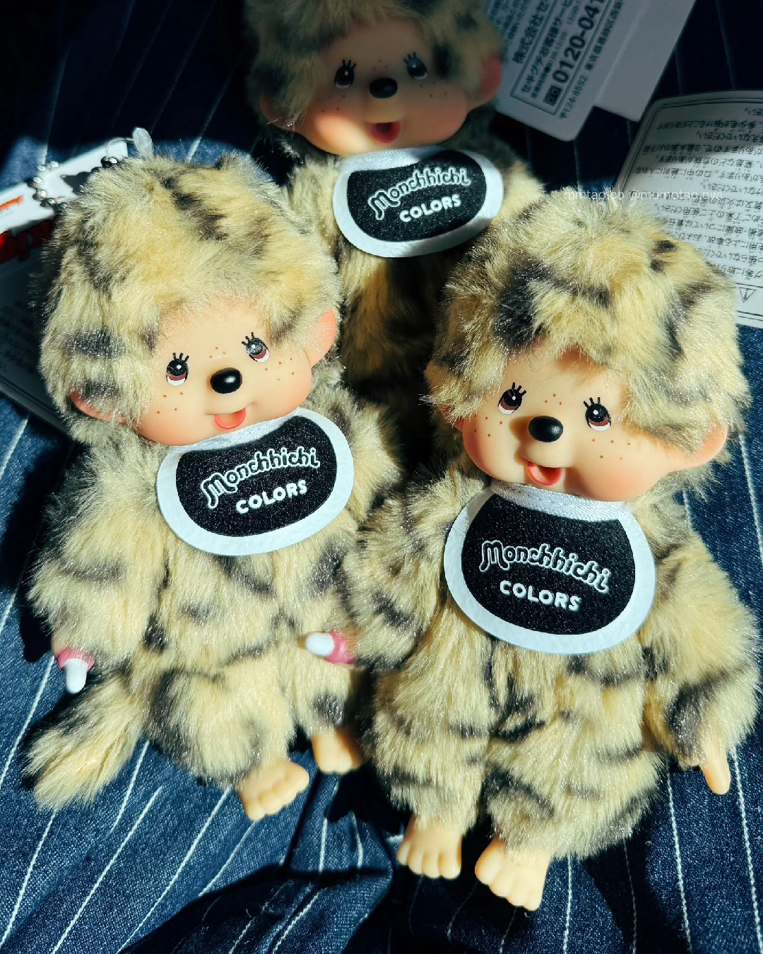 Monchhichi｜豹紋吊飾玩偶