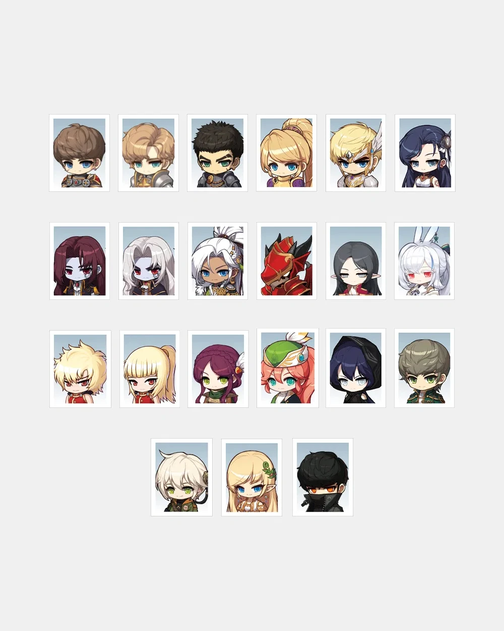 楓之谷 Maple Attack｜證件照Ａ款（戰士＆弓箭手21種）
