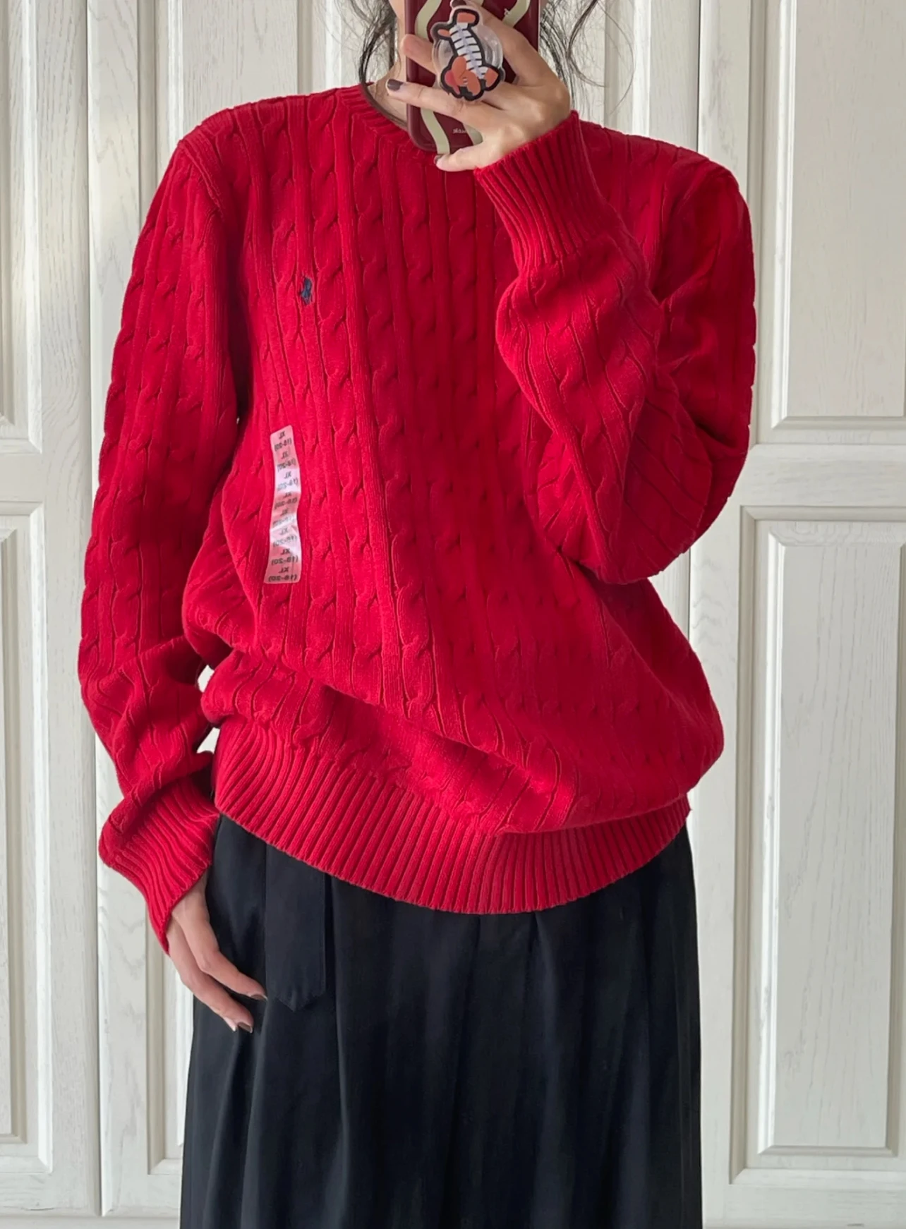 現貨Polo Ralph Lauren 男青年款｜圓領針織長袖｜紅色