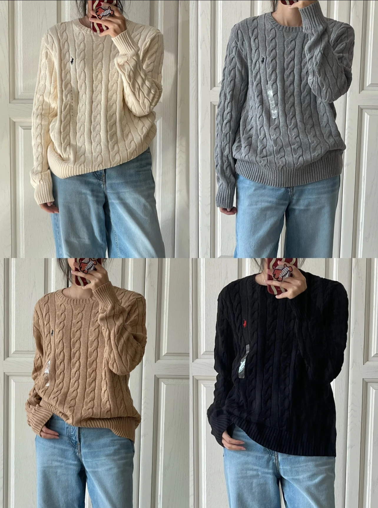 Polo Ralph Lauren 男青年款 圓領麻花毛衣