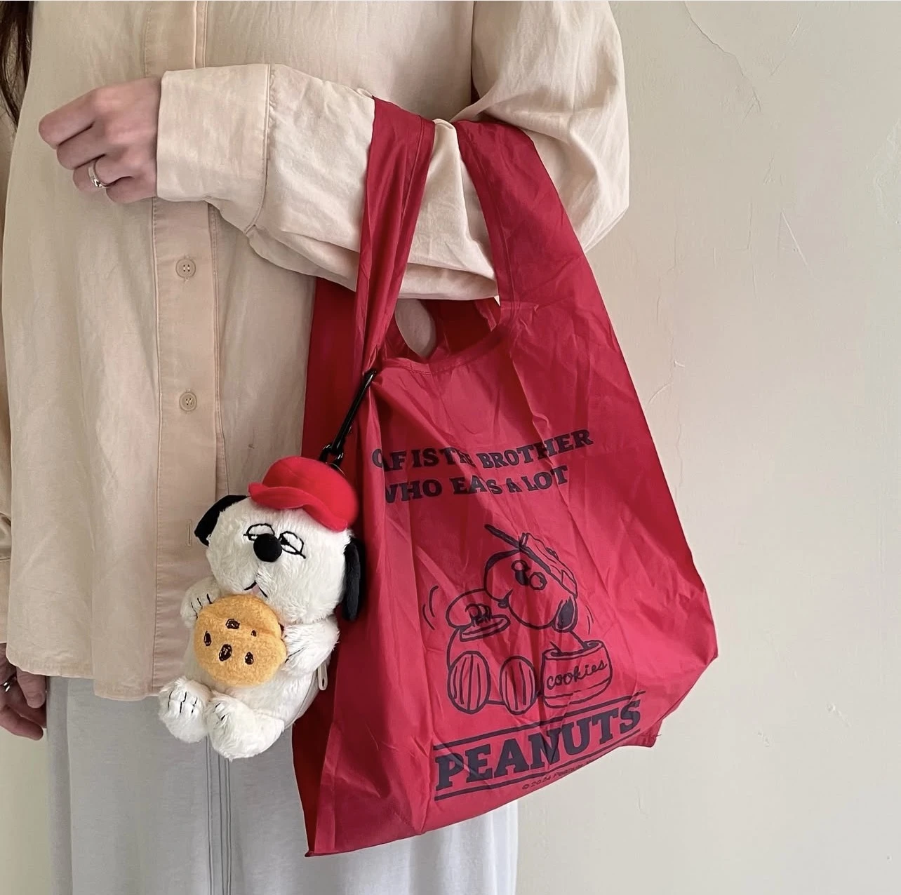 🇯🇵Peanuts 史努比與他的好友 購物袋 環保袋 登山扣吊飾