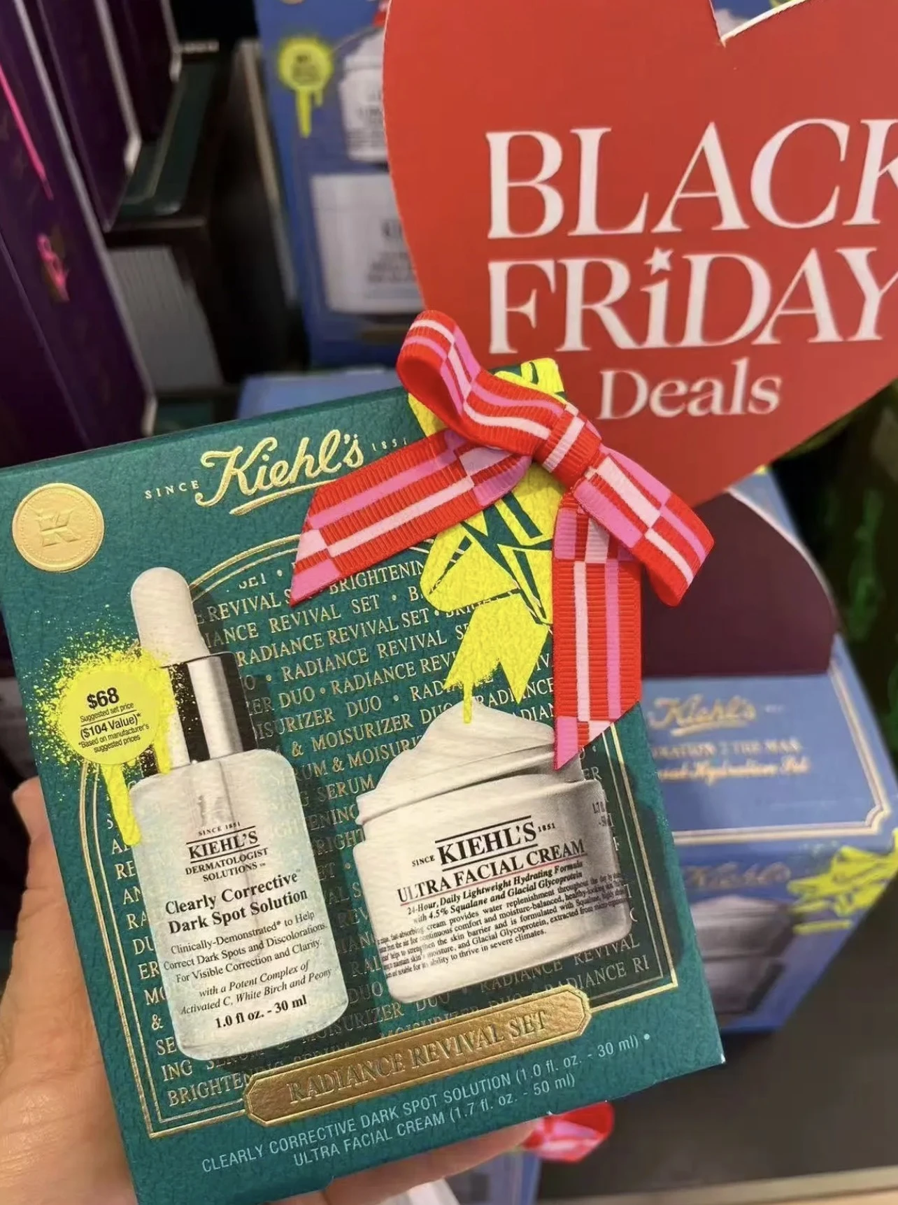 Kiehl's 契爾氏 超值組合 高保濕面霜50ml+美白淡斑精華30ml