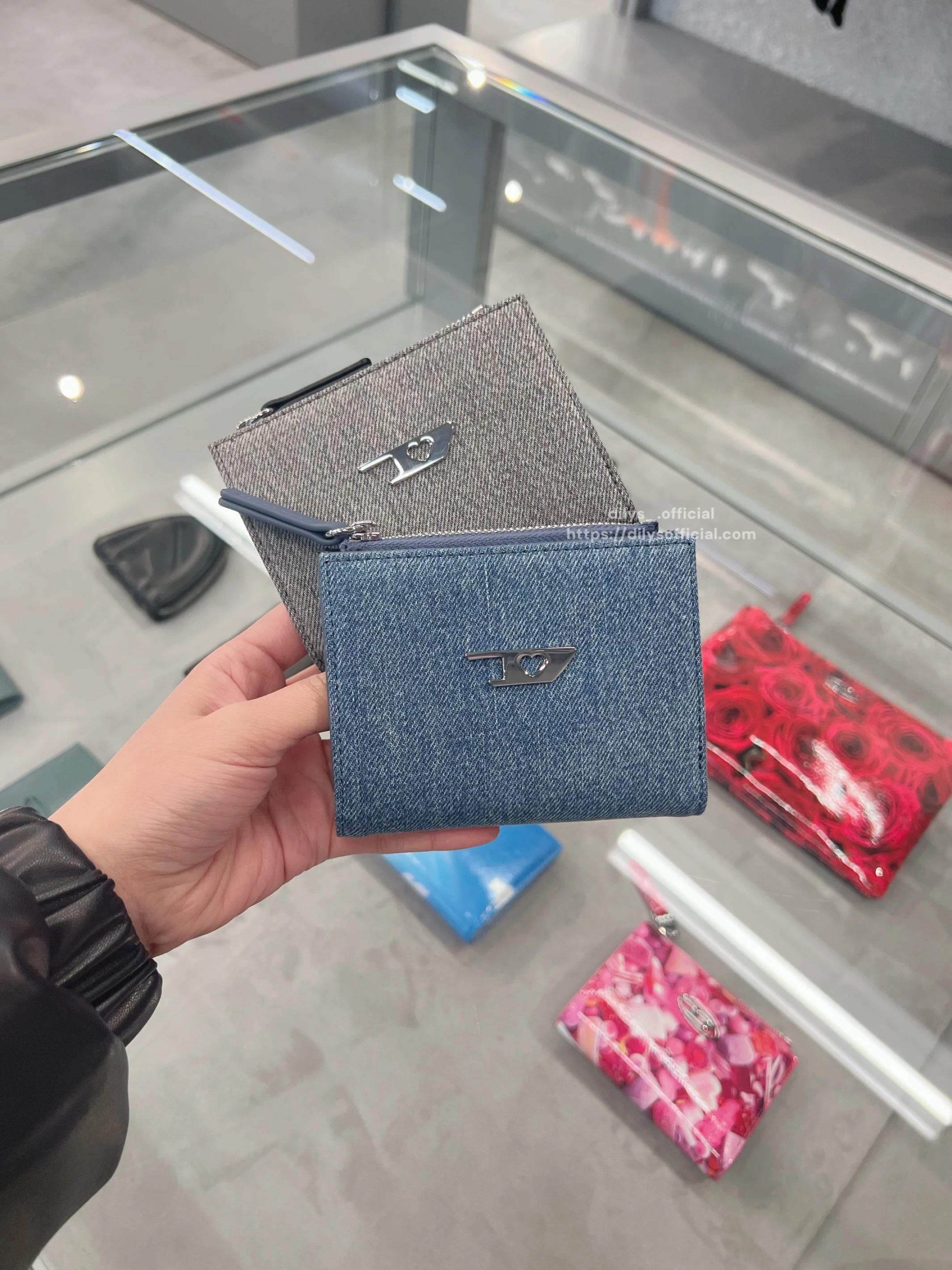 現貨<Diesel Outlet 好划算> Diesel 單寧錢包 對折錢包