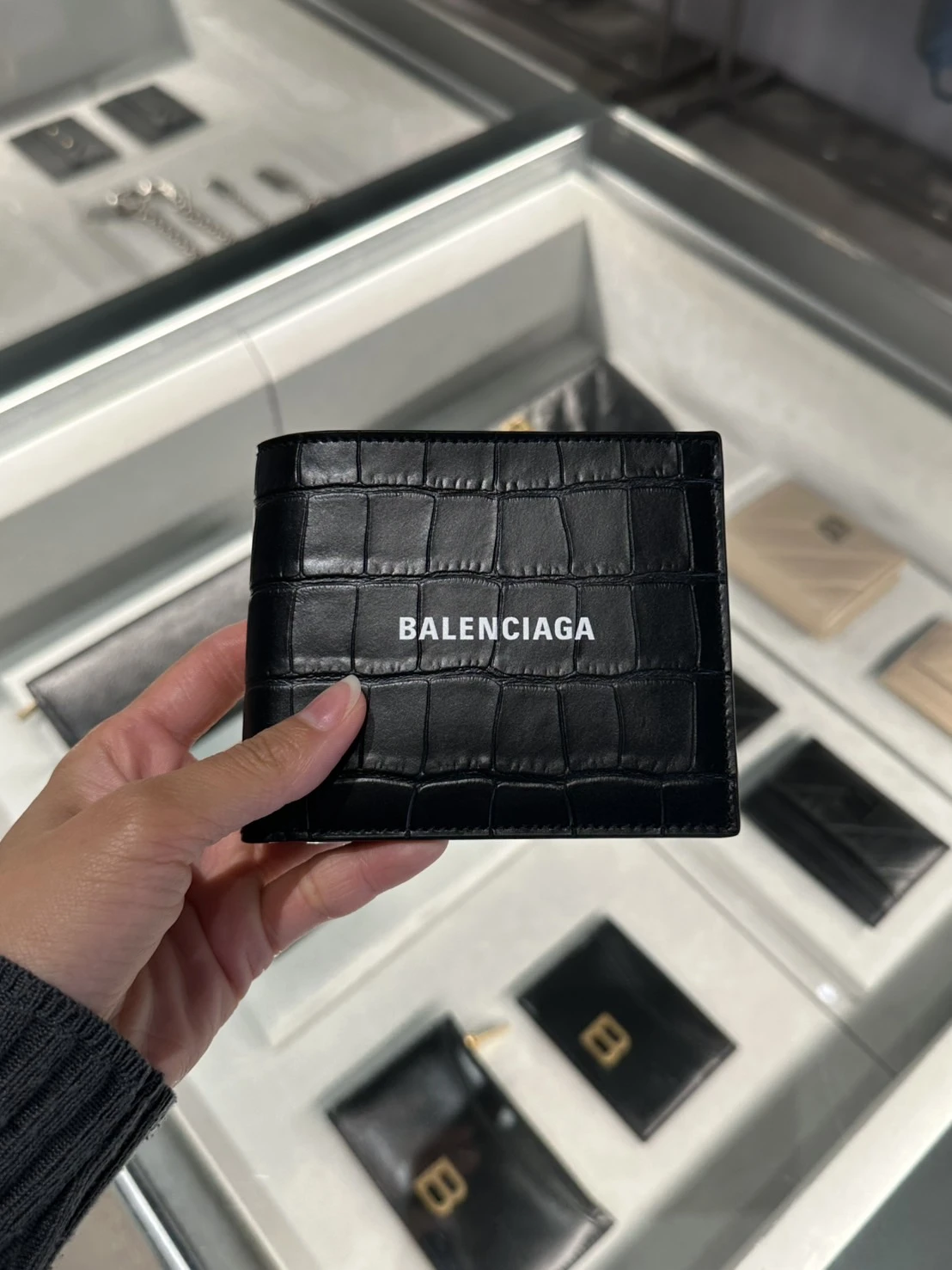 Balenciaga 鱷魚紋男士錢包 （零錢袋）