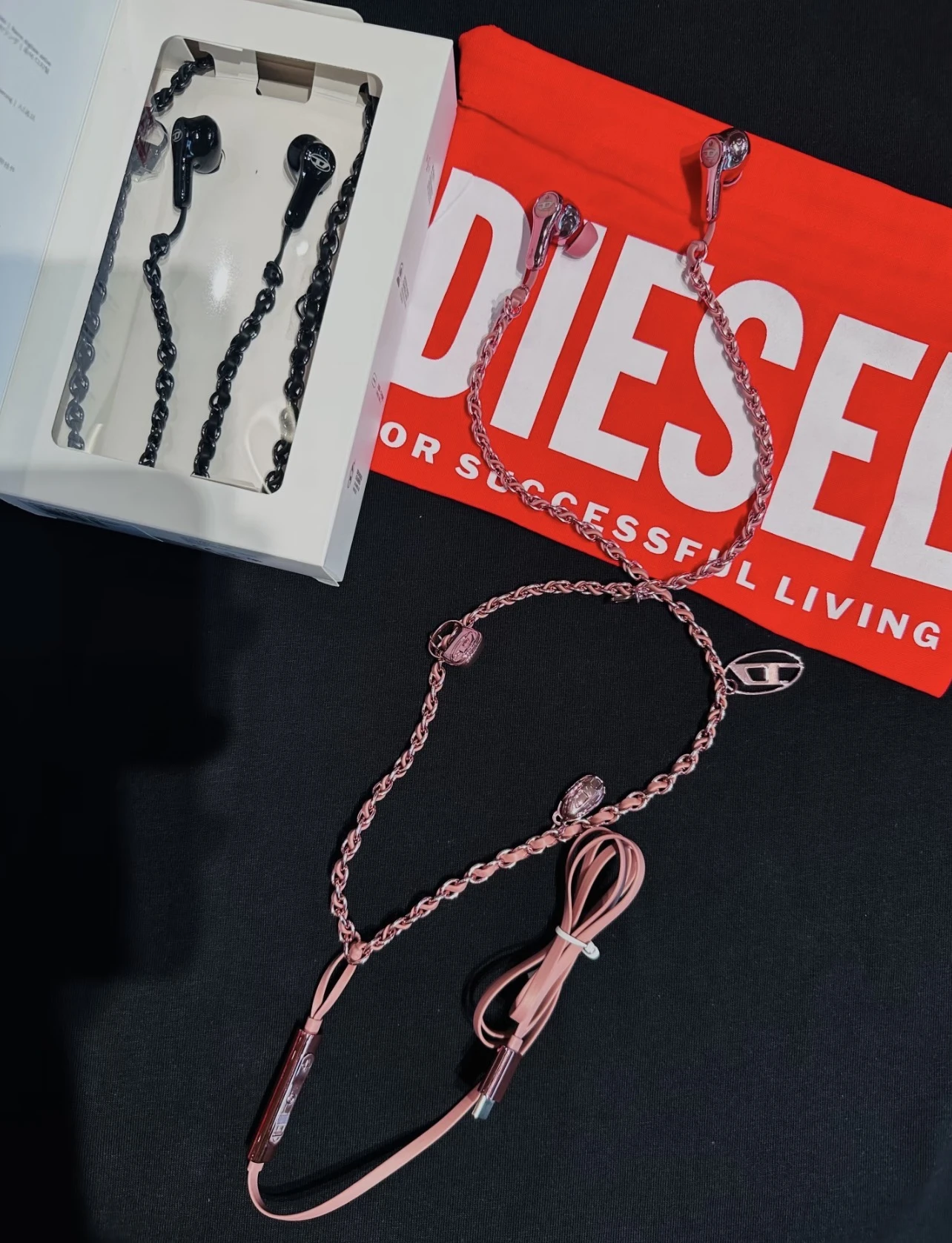 現貨｜Diesel 降噪有線耳機 電光粉 黑色 七夕限定色