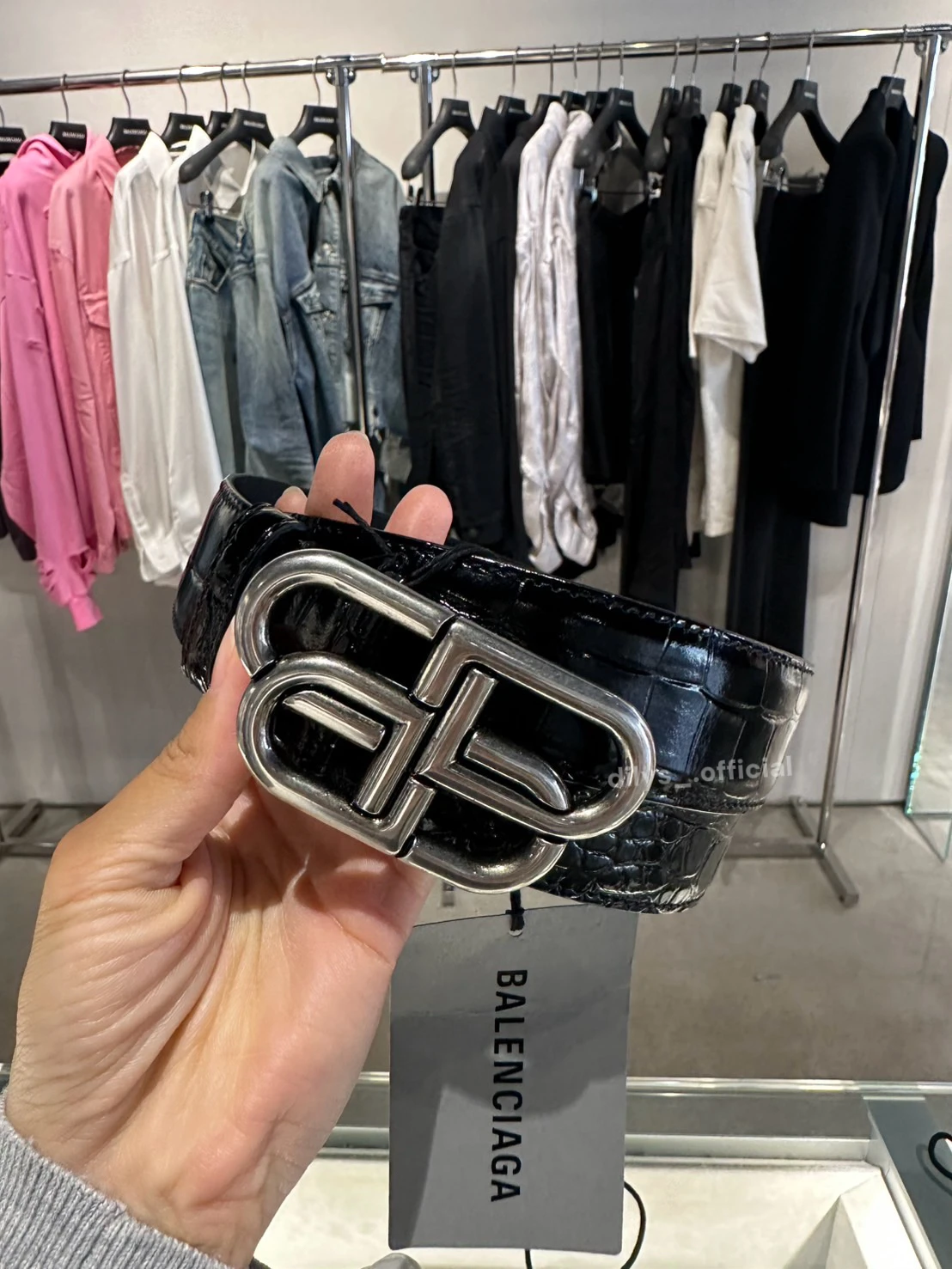 現貨｜Balenciaga 巴黎世家皮帶 鱷魚紋 size95