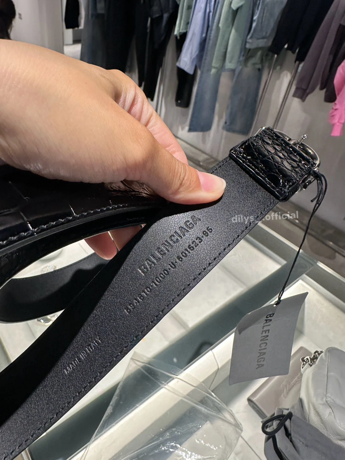 現貨｜Balenciaga 巴黎世家皮帶 鱷魚紋 size95