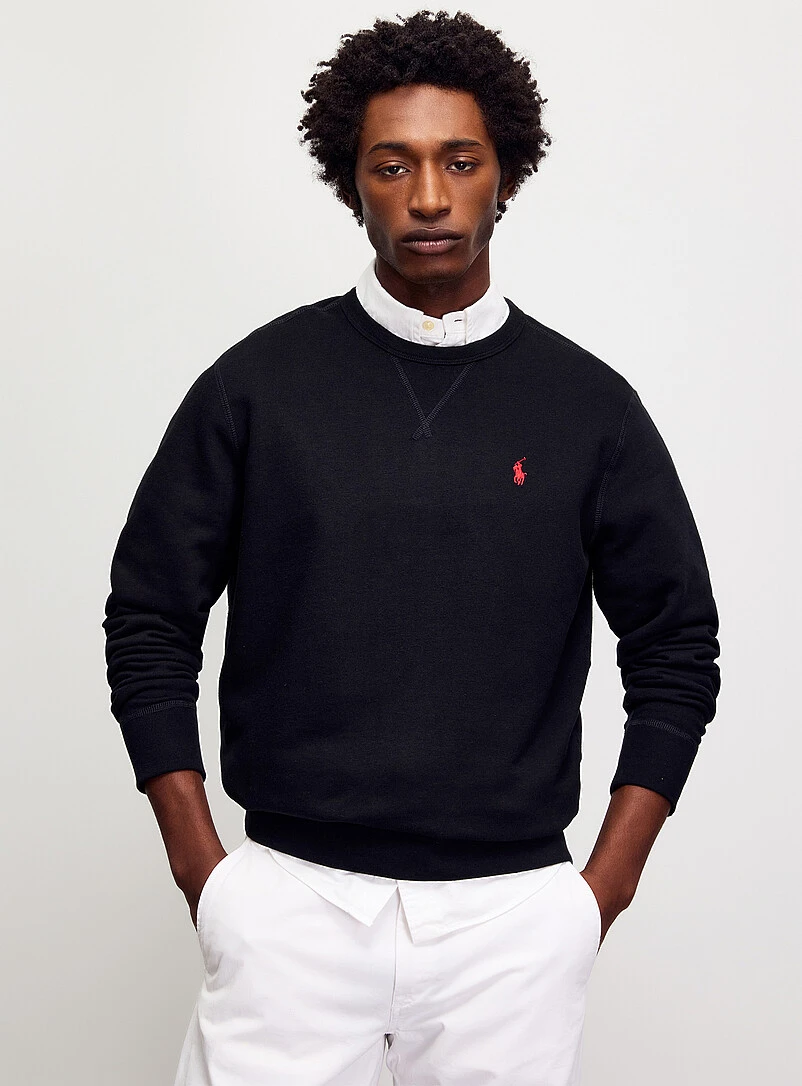 Polo Ralph Lauren 大學T 黑色+紅色小馬logo