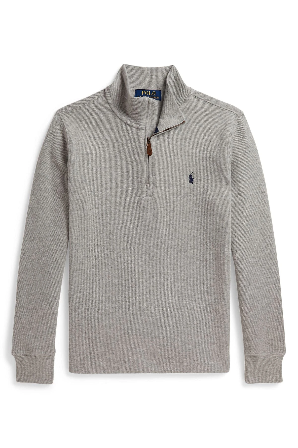 現貨灰L｜青年款Polo Ralph Lauren 半拉鏈長袖