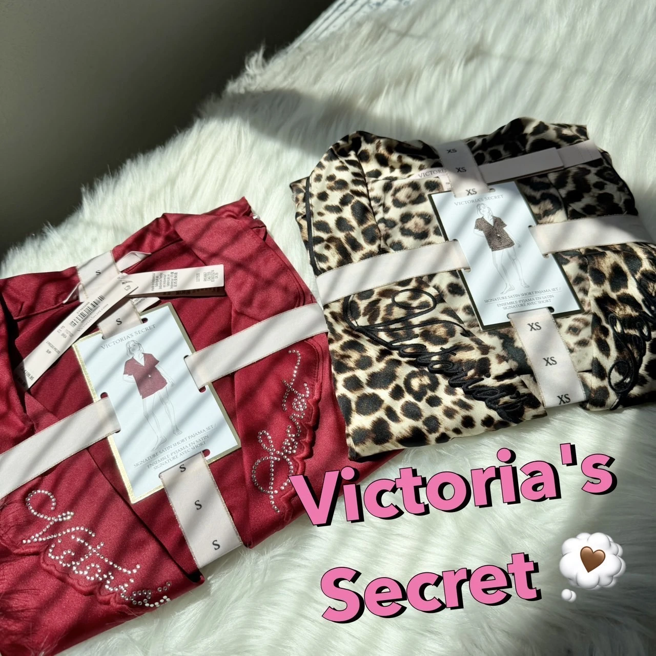 現貨｜Victoria’s Secret 維密緞面涼感睡衣 短袖＋短褲 SET