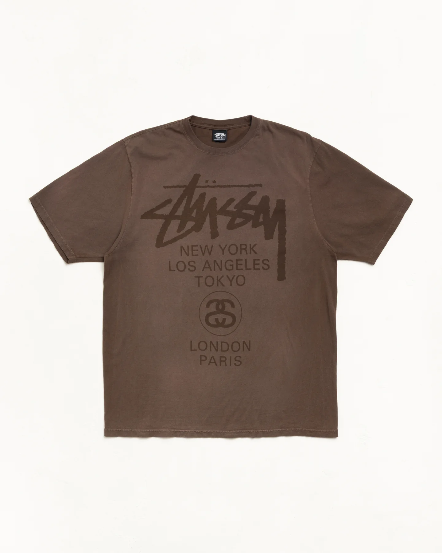 現貨｜🌍世界巡迴 Stussy Tee 咖啡色L