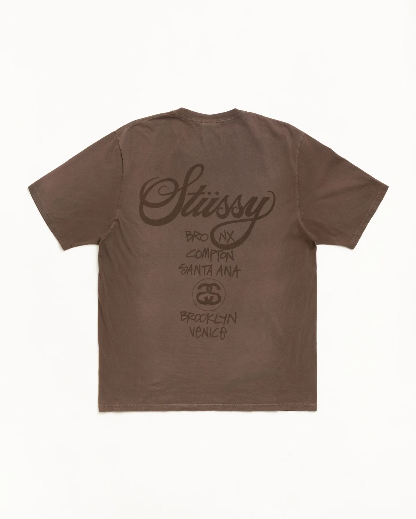 現貨｜🌍世界巡迴 Stussy Tee 咖啡色L