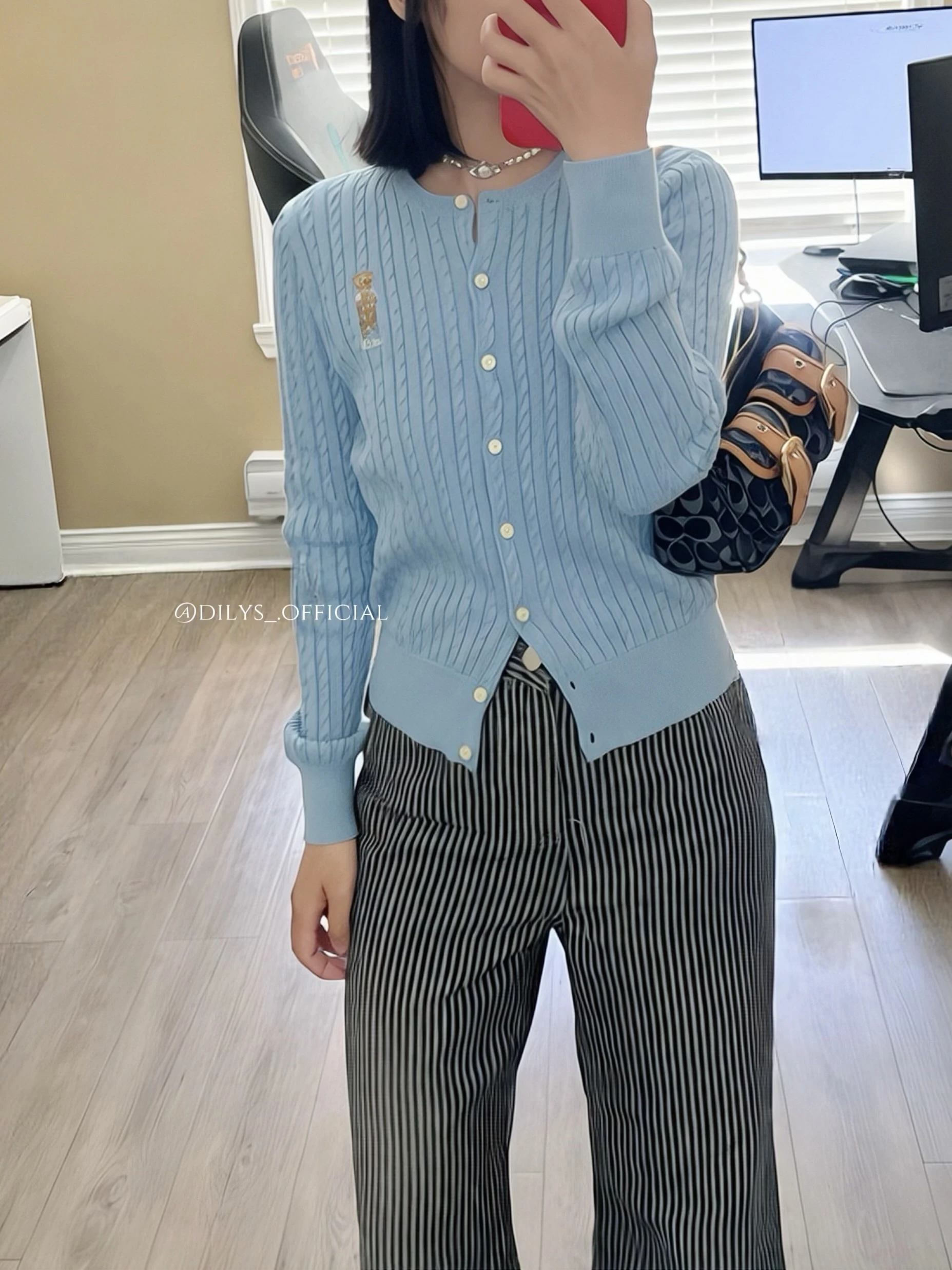 <2026秋季限定🍂> Polo Ralph Lauren 大女童 Polo Bear 🐻 寶寶藍開衫外套 鈕釦外套