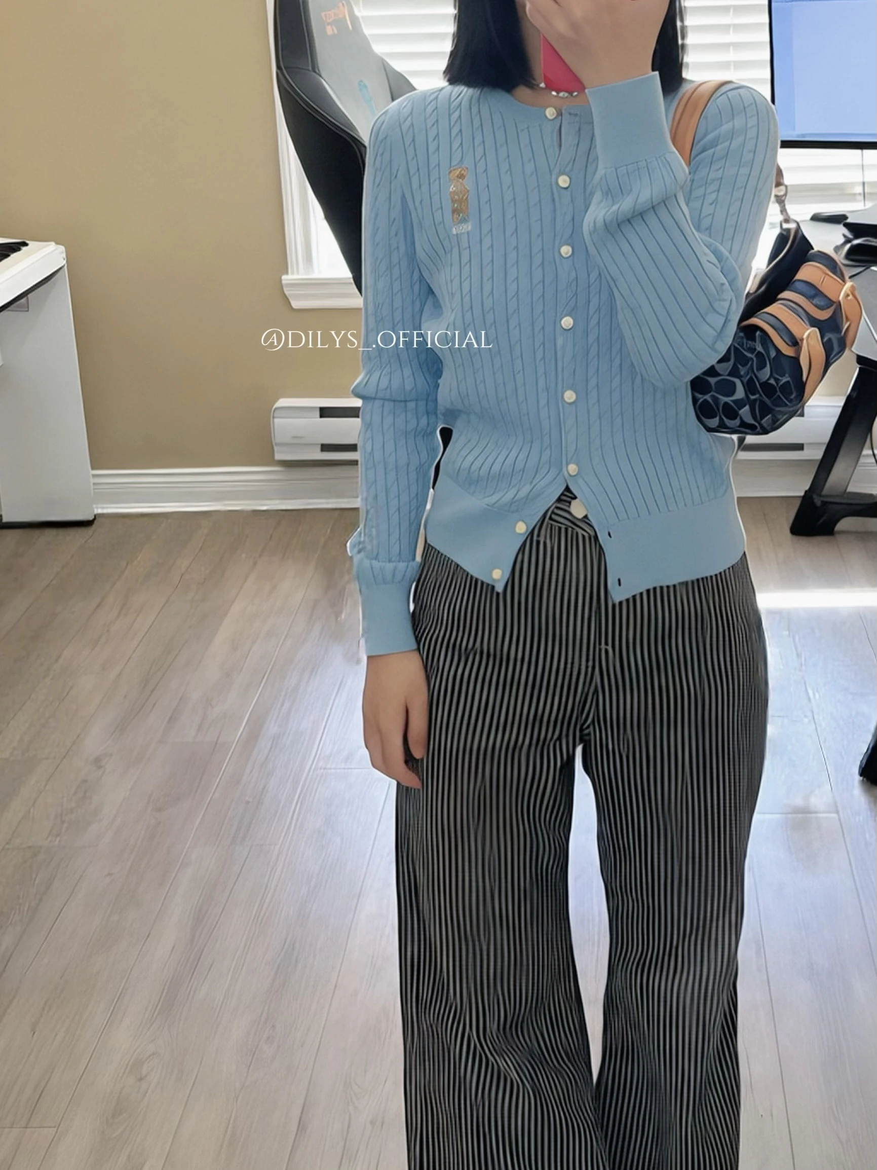 <2026秋季限定🍂> Polo Ralph Lauren 大女童 Polo Bear 🐻 寶寶藍開衫外套 鈕釦外套