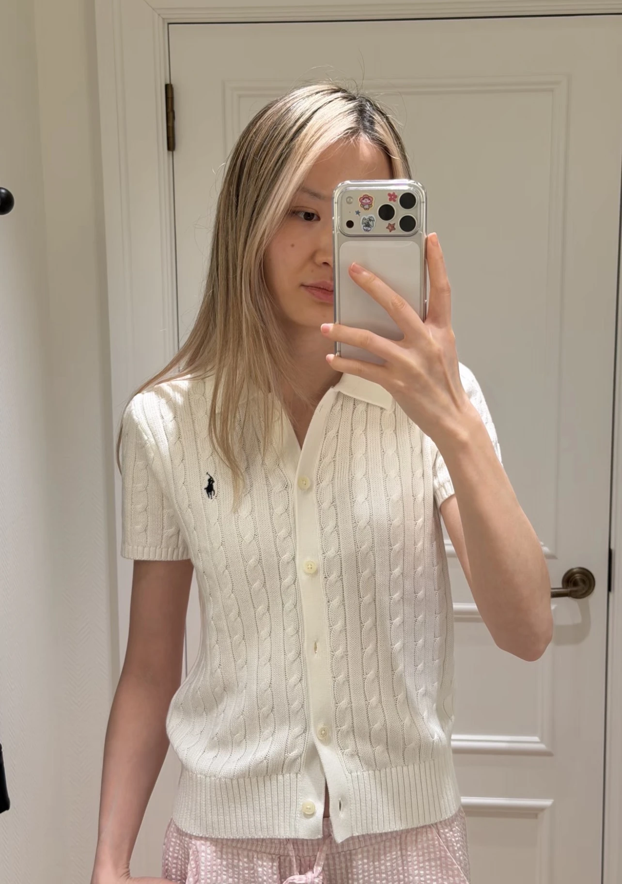 國外現貨|Polo Ralph Lauren 麻花針織純棉短袖Polo開襟衫