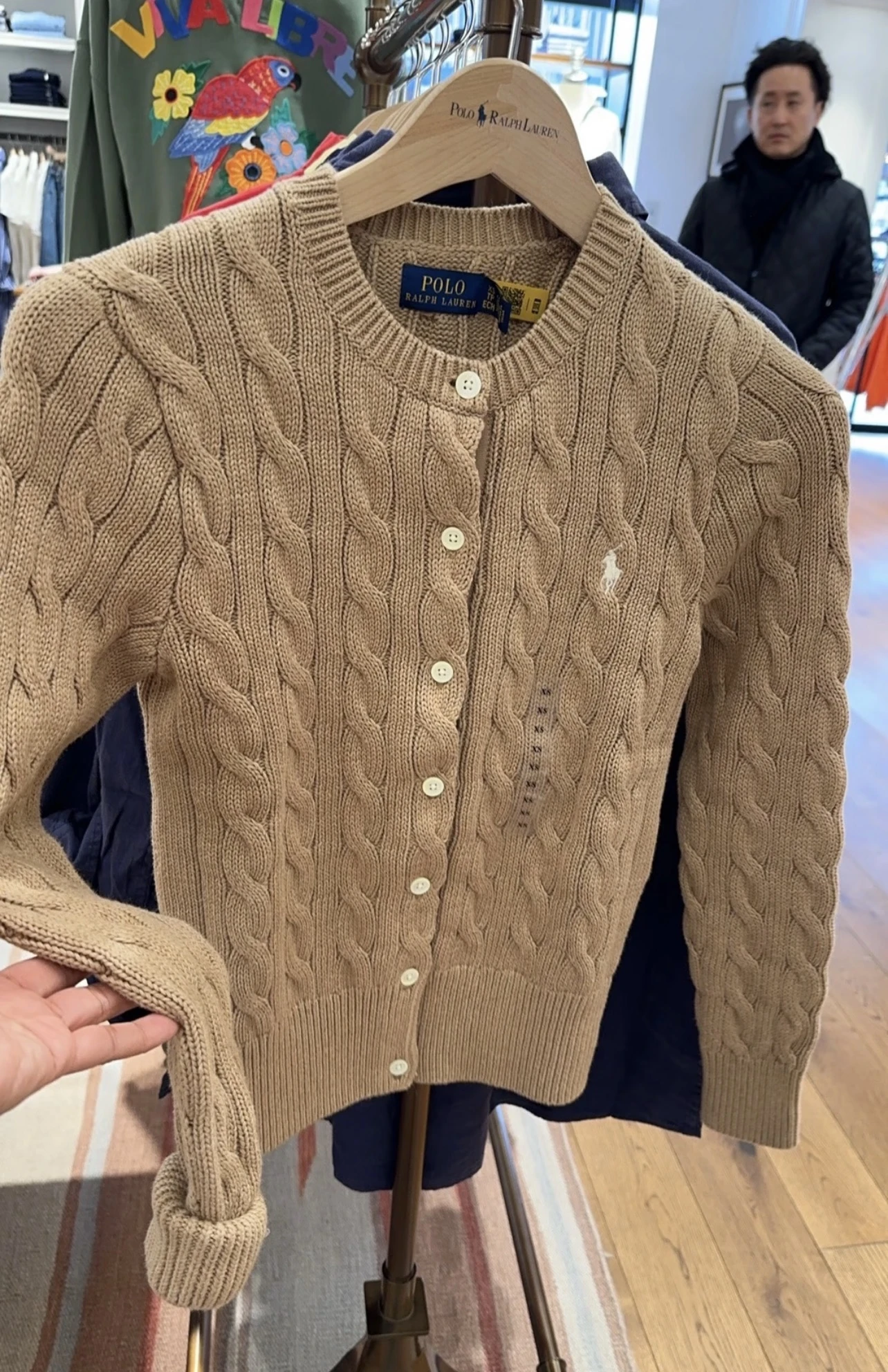 國外現貨｜Polo Ralph Lauren 麻花針織棉質圓領開襟衫