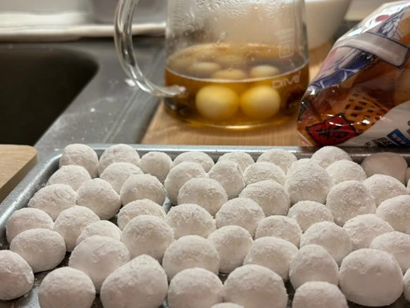 孩子在德國手作湯圓