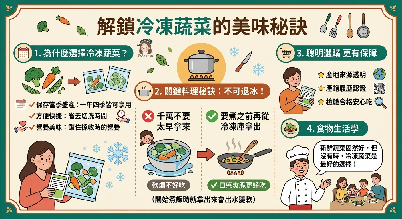曼妮ê灶咖食育專欄 ：冷凍蔬菜如何挑選和應用