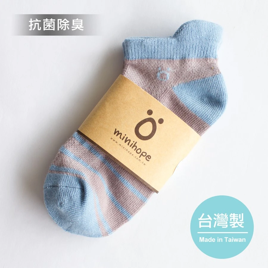 抗菌除臭萊卡短襪(網眼條紋)