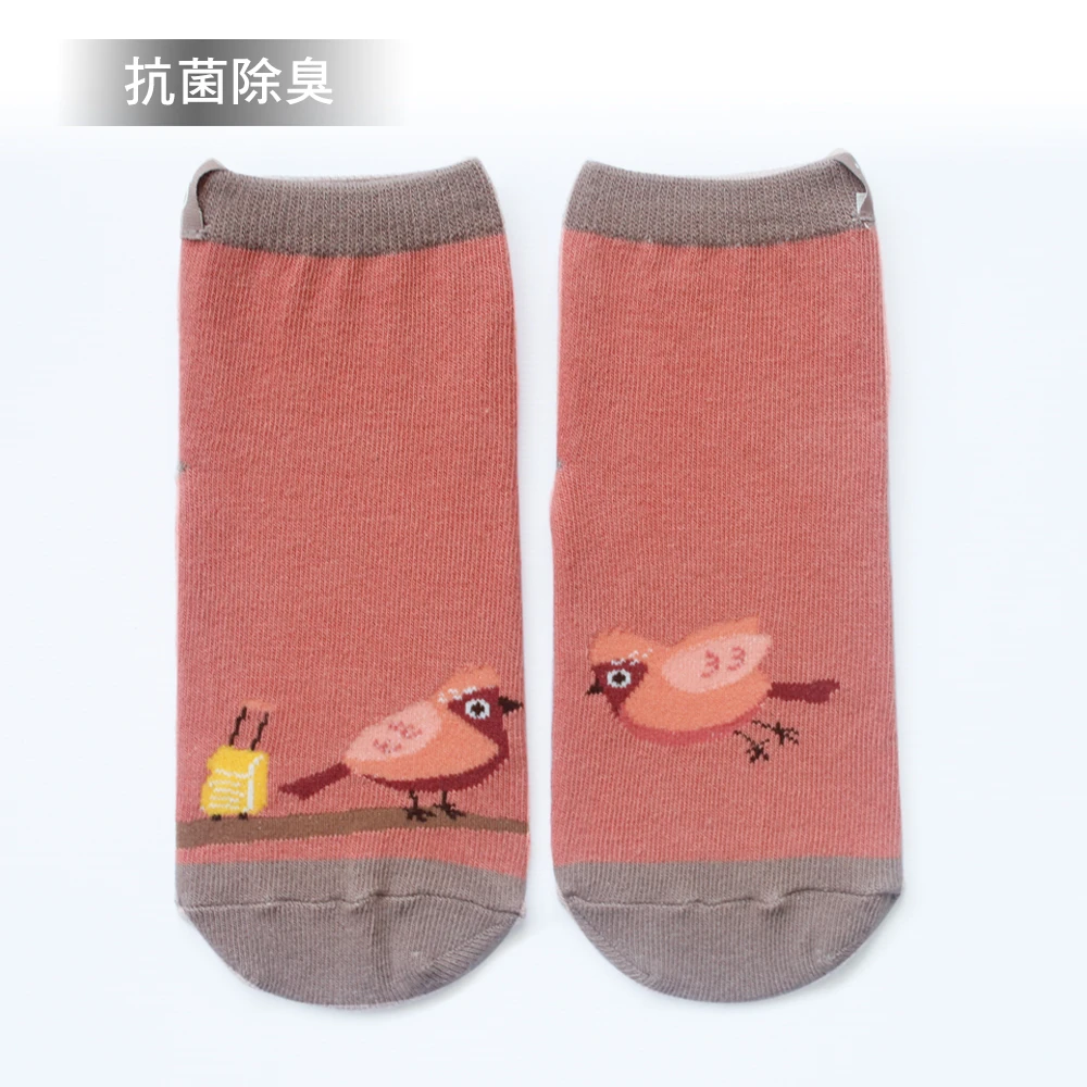 抗菌除臭萊卡直板襪-朱雀(20-24cm)