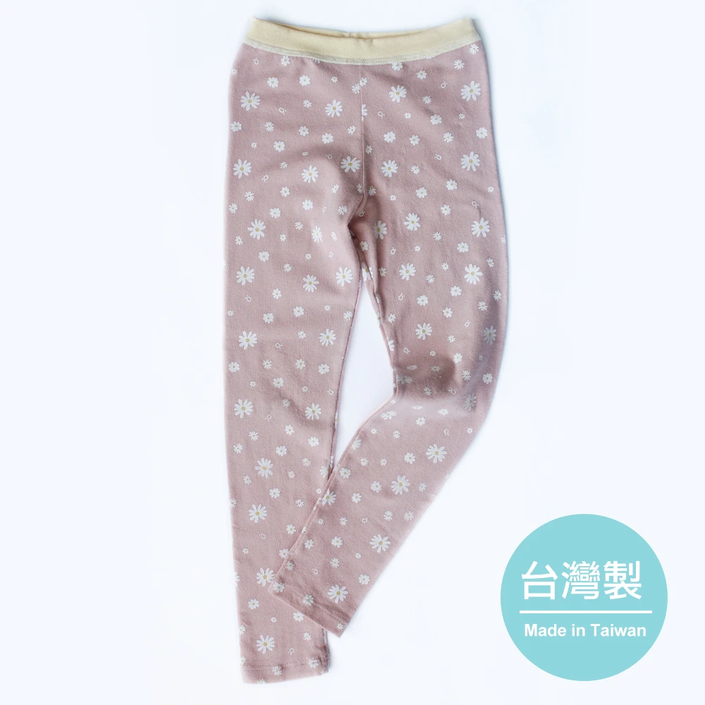 舒適內搭長褲-小白花(粉)