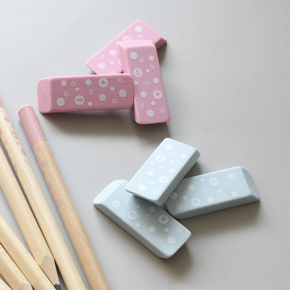 沒長腳的橡皮擦(經濟6入組-藍*3+粉*3)