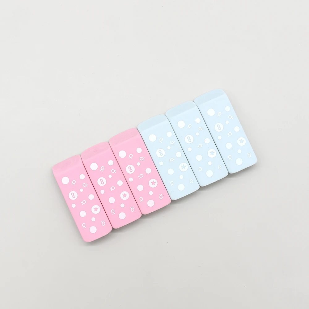 沒長腳的橡皮擦(經濟6入組-藍*3+粉*3)
