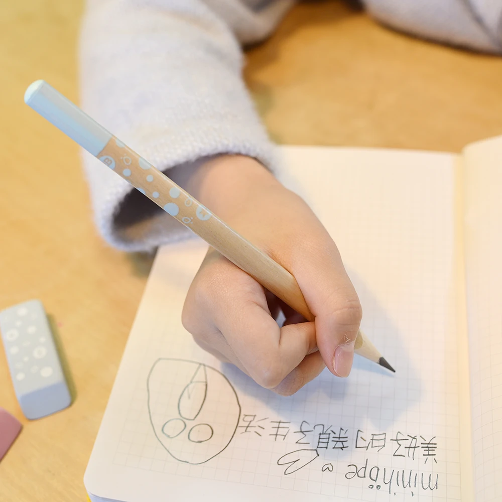 不亂滾的三角筆~學齡前2B(經濟6入組-藍*2+粉*2+咖*2)