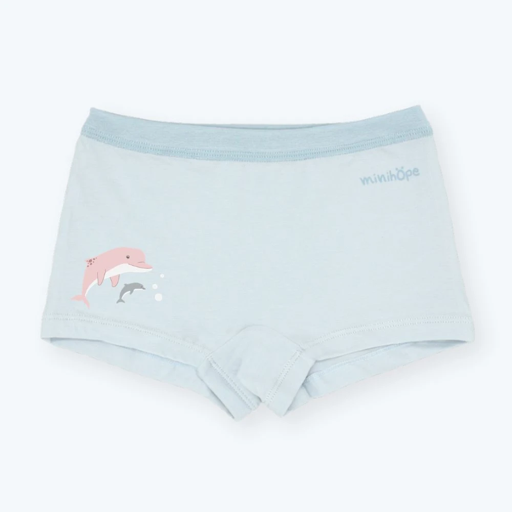 抗菌薄棉-女童四角-海洋(包色10件組)