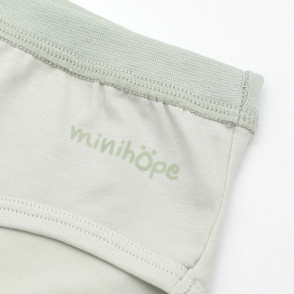 女童三角褲(抗菌薄棉)-經典LOGO-淺綠