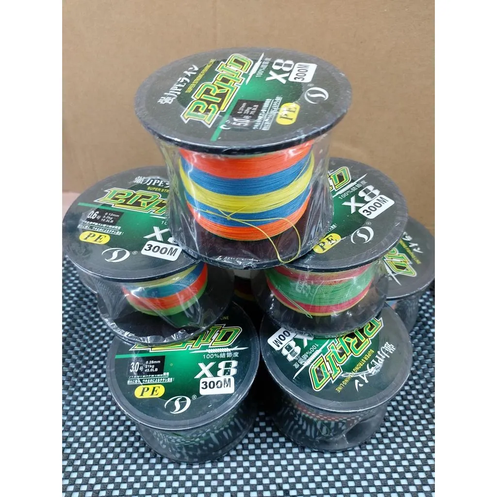 【世界釣具】SUPER-BRAID 300米8股5彩PE線 /8編/釣線/編織線/耐磨\\台灣現貨