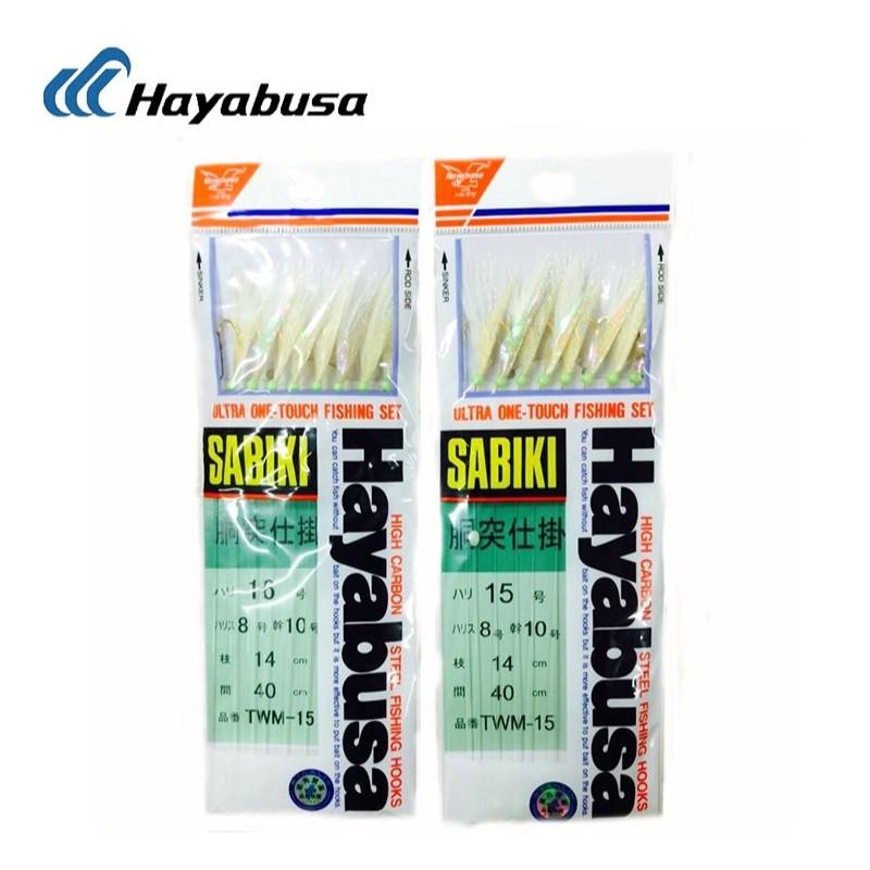 【世界釣具】Hayabusa SABIKI 羽毛鉤 小搞搞 仕掛線組 魚皮鉤  TWM-15