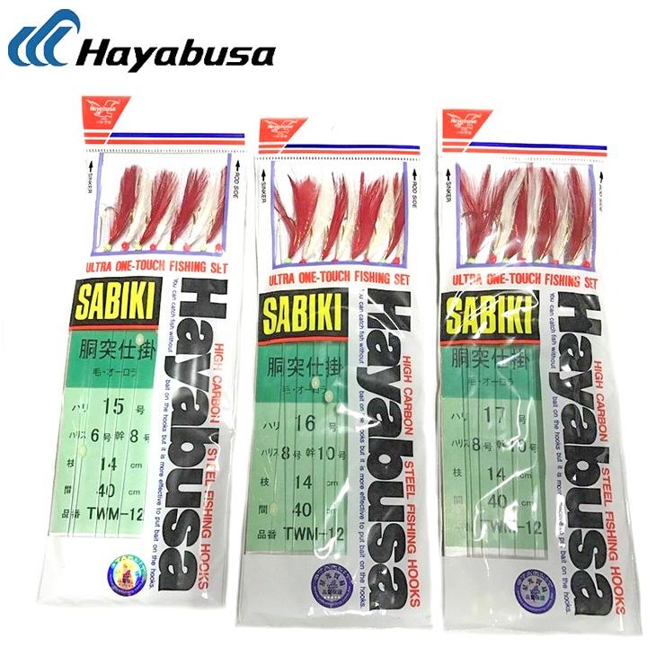 【世界釣具】Hayabusa SABIKI 羽毛鉤 小搞搞 仕掛線組 魚皮鉤  TWM-12