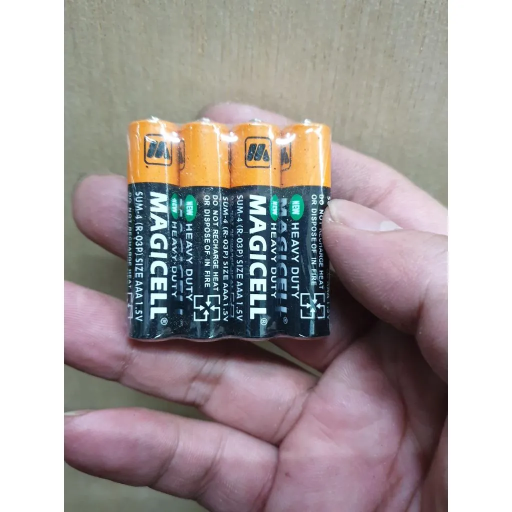 【世界釣具】MAGICELL 綠能環保碳鋅 3號電池 4號電池 台灣監製 品質保證 一盒60入 便宜又大碗/台灣現貨
