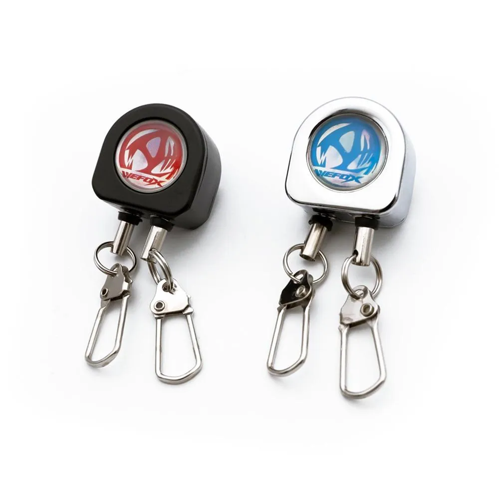 【世界釣具】鉅灣 v-fxo WDX-067 雙拉環繩伸縮扣 扣環 失手繩 釣魚 伸縮扣環 伸縮扣 紅黑/藍銀/台灣現貨