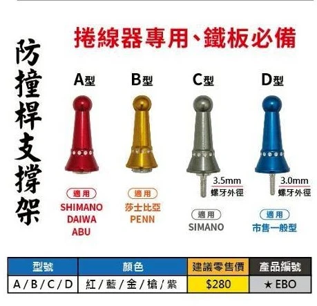 【世界釣具】EVO 海力士 捲線器防撞桿 支撐桿 紡車輪 支撐架 防水蓋 適用 SHIMANO/DAIWA/ABU/一般