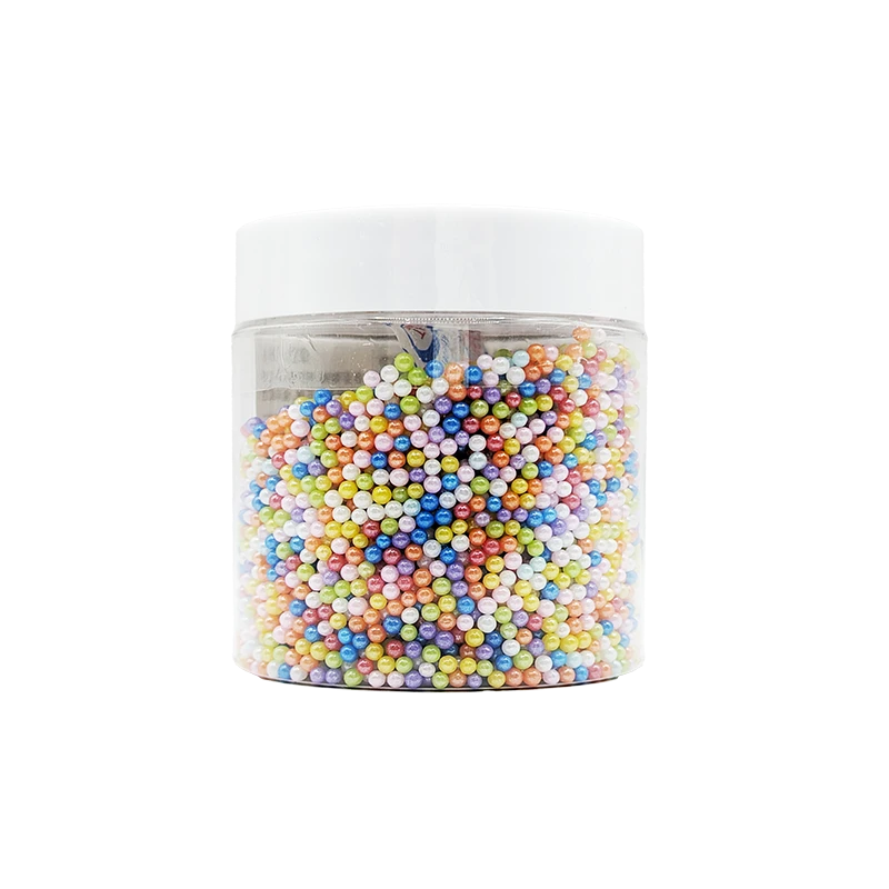 可食用裝飾糖果-珠光彩色糖珠2mm85g