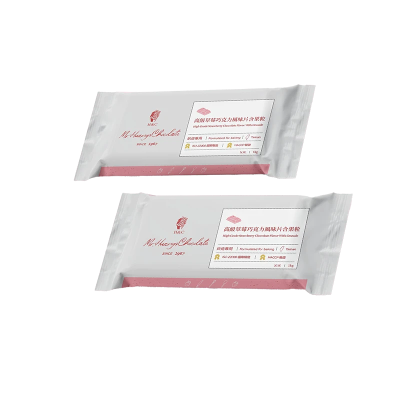 H&C正慧草莓果粒巧克力片1kg｜烘焙專用｜低融點風味巧克力