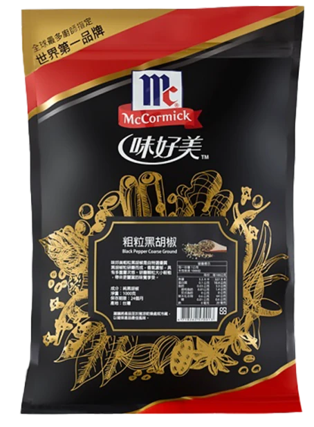 味好美粗粒黑胡椒1kg