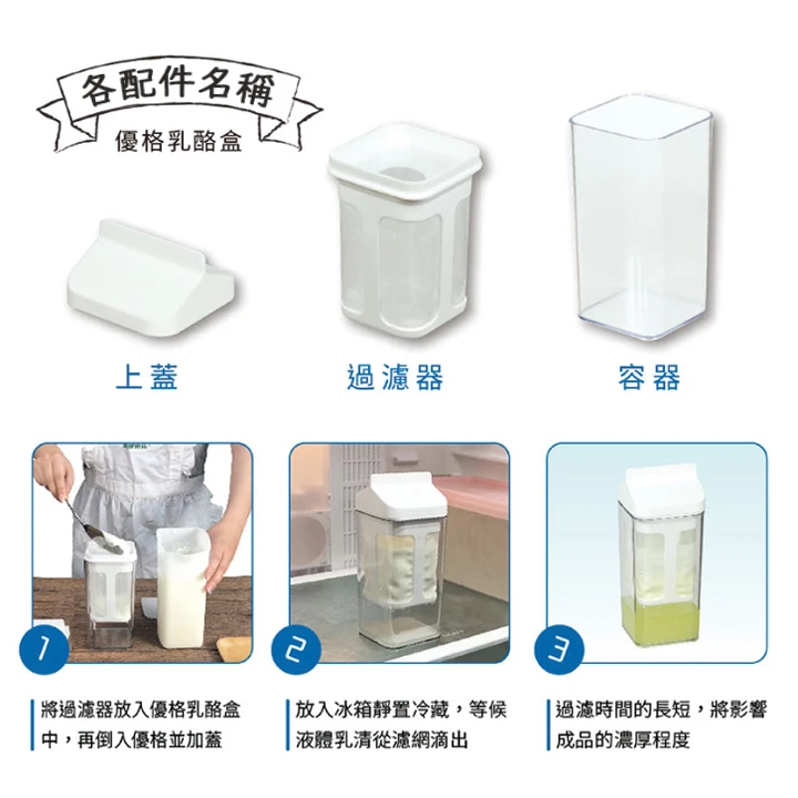 日本製 希臘優格乳清分離盒｜優格機專用濾水盒 1000ml